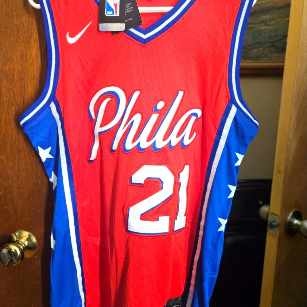 Red and Blue Basketball Jersey